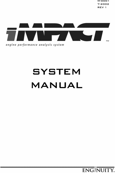 Product picture iMPACT System Manual M0001